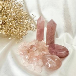 חלוק ירוז קוורץ rose quartz pebbles אבן האהבה